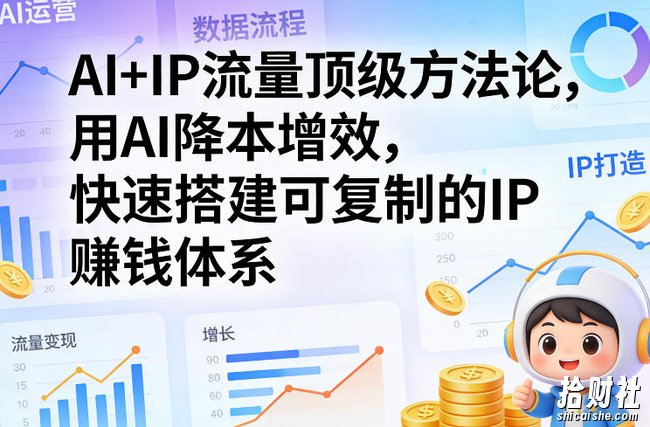 AI+IP流量顶级方法论,用AI降本增效,快速搭建可复制的IP賺钱体系