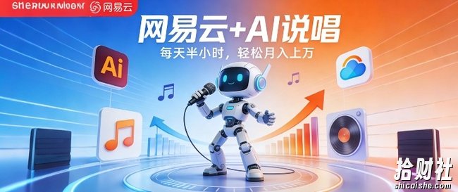 网易云+AI说唱,每天半小时,AI内容创作+流量变现,轻松月入1W