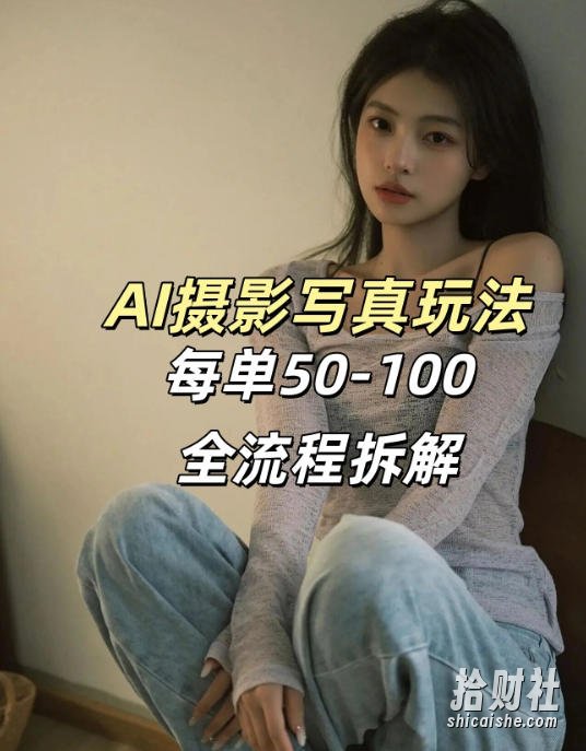 AI写真摄影接单玩法，一个免费的工具搞定，效果惊艳，单价50-100一套