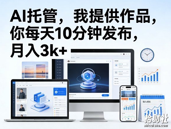 公众号AI托管,我提供作品,你每天10分钟发布,月入3k+【揭秘】