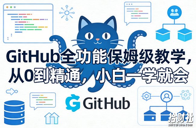 GitHub全功能保姆级教学,从0到精通,小白一学就会