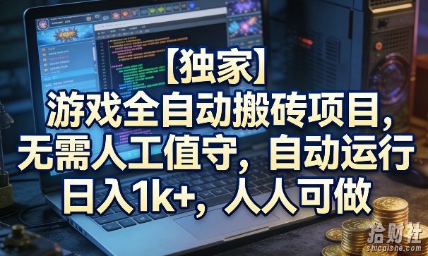 【独家】游戏全自动搬砖项目，无需人工值守，自动运行，日入1k+，人人可做【揭秘】
