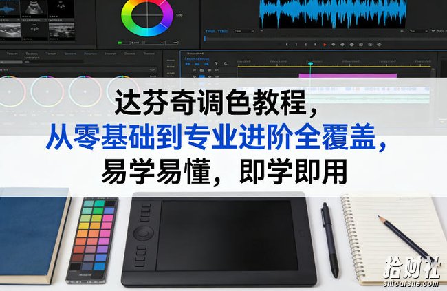 达芬奇调色教程,从零基础到专业进阶全覆盖,易学易懂,即学即用