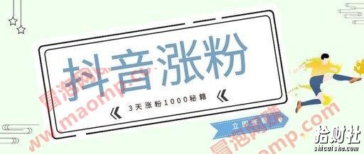 亿朽阁 抖音曼哈顿计划 抖音快速涨粉教程