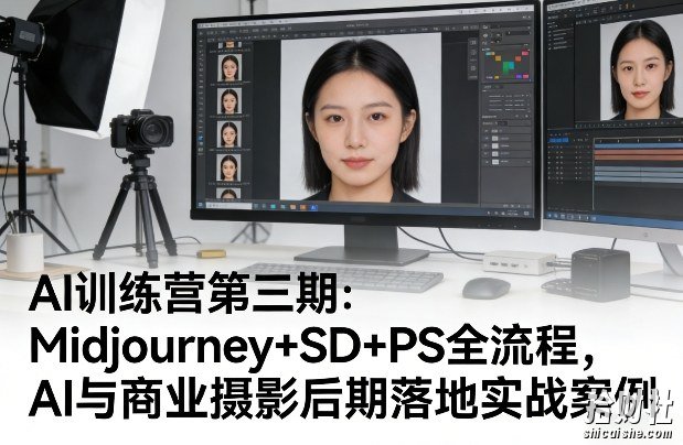 AI训练营第三期:Midjourney+SD+PS全流程,AI与商业摄影后期落地实战案例
