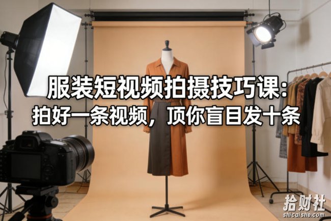 服装短视频拍摄技巧课：拍好一条视频，顶你盲目发十条