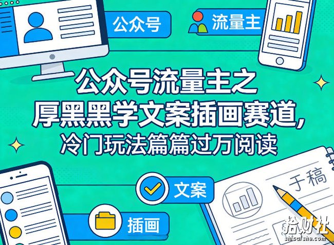 公众号流量主之厚黑学文案插画赛道,冷门玩法篇篇过万阅读