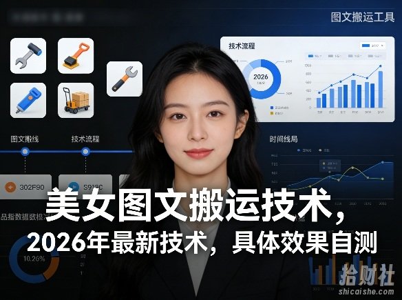 美女图文搬运技术，2026年最新技术，具体效果自测