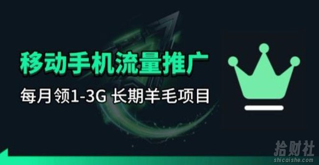 手机流量领取推广_每月一轮,刚需类的长期项目