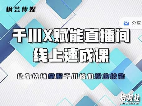 枫芸传媒-线上千川提升课，提升千川认知，提升千川投放效果