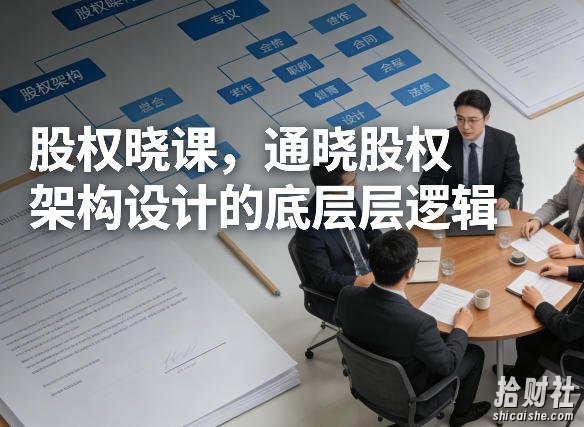 股权晓课，通晓股权架构设计的底层逻辑