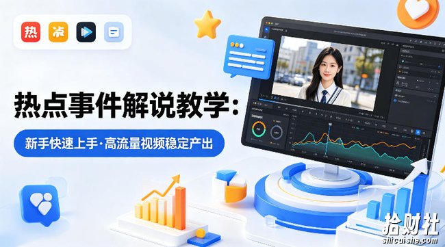 某大V的热点事件解说教学,新手也能快速上手,稳定产出高流量解说视频