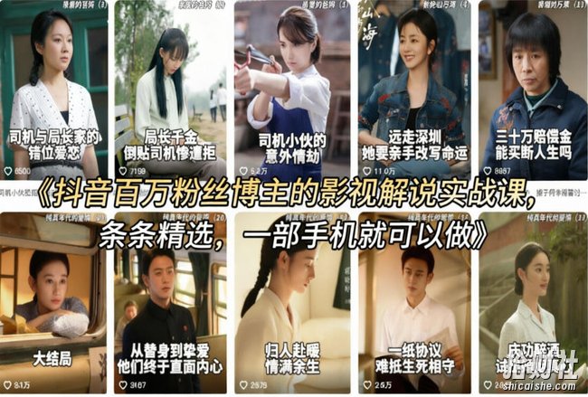 抖音百万粉丝博主的影视解说实战课,精选独家解说教学,条条精选,一部手机就可以做