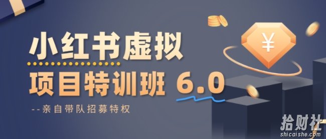 小红书虚拟项目特训课8.0,帮你从0到1打造稳定盈利的店铺,抓住流量红利(更新3月)
