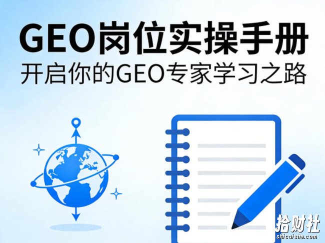 GEO岗位实操手册,开启你的GE0专家学习之路