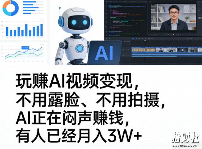 玩賺AI视频变现,不用露脸、不用拍摄,AI正在闷声賺钱,有人已经月入3W+