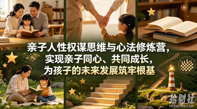 亲子人性权谋思维与心法修炼营,实现亲子同心、共同成长,为孩子的未来发展筑牢根基【音频】