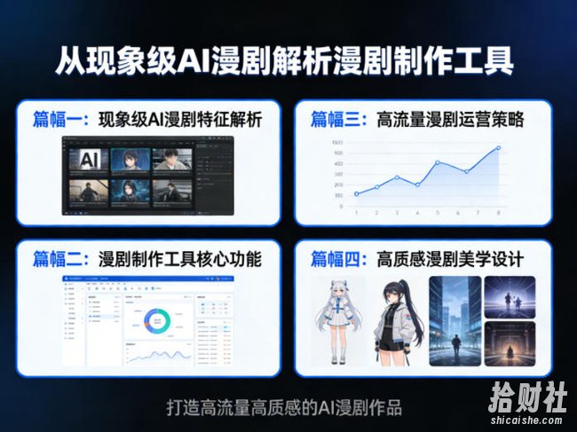 从现象级AI漫剧解析漫剧制作工具,四大篇幅带你了解漫剧,打造高流量高质感的AI漫剧作品