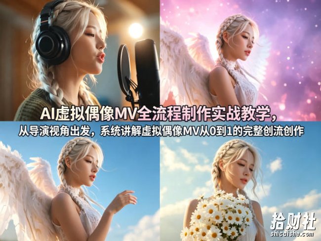 AI虚拟偶像MV全流程制作实战教学,从导演视角出发,系统讲解虚拟偶像MV从0到1的完整创作流程