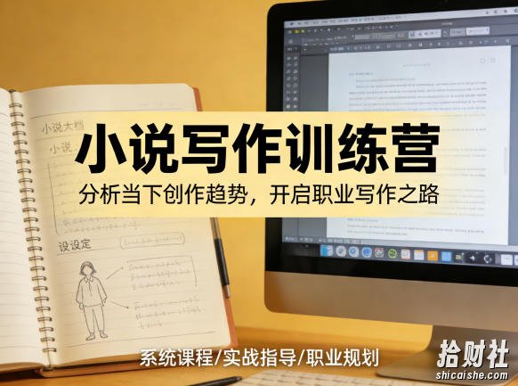 小说加写作训练营,带你分析如何在当下脱颖而出,开启你的职业创作之路