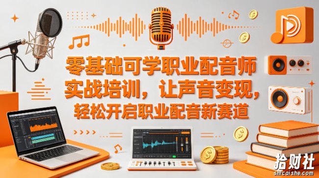 零基础可学职业配音师实战培训，让声音变现，轻松开启职业配音新赛道