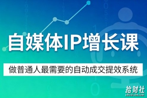 自媒体IP增长课,做普通人最需要的自动成交提效系统