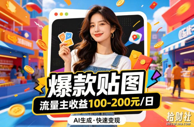 借助AI生成爆款贴图做公众流量主,当日收益100-200