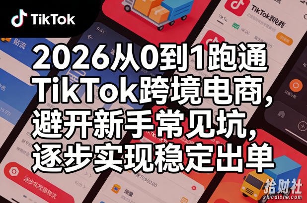 2026从0到1跑通TikTok跨境电商,避开新手常见坑,逐步实现稳定出单(更新0414)