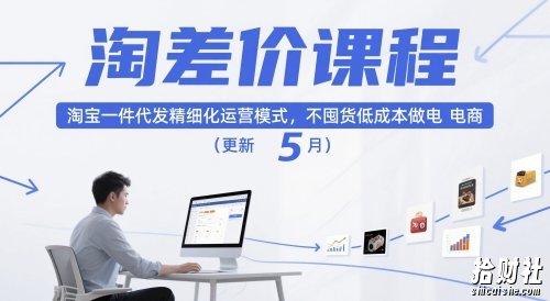 淘差价课程,淘宝一件代发精细化运营模式,不囤货低成本做电商(更新26年4月)