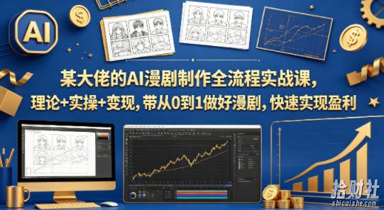 某大佬的AI漫剧制作全流程实战课,理论+实操+变现,带从0到1做好漫剧,快速实现盈利