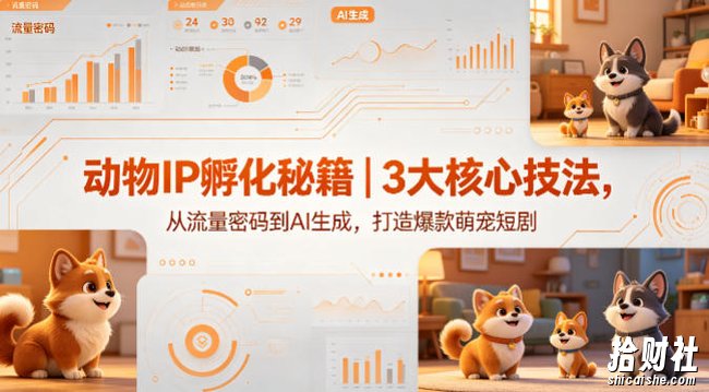 动物IP孵化秘籍|3大核心技法,从流量密码到AI生成,打造爆款萌宠短剧