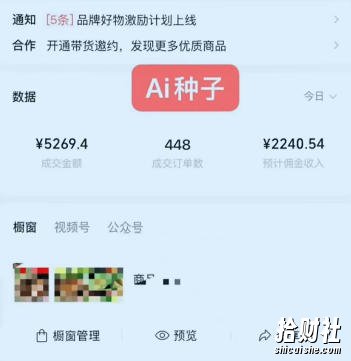 视频号AI种子带货，0粉0保证金就可做，人人能做，实操日入1k+
