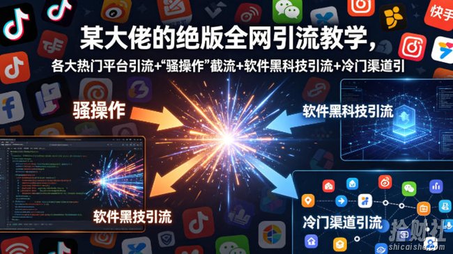 某大佬的绝版全网引流教学,各大热门平台引流+”骚操作”截流+软件黑科技引流+冷门渠道引流等