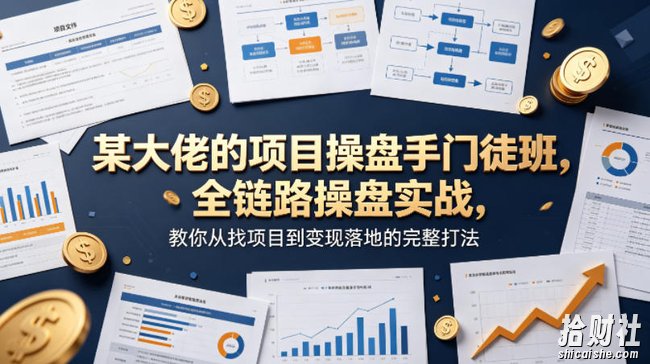 某大佬的项目操盘手门徒班,全链路操盘实战,教你从找项目到变现落地的完整打法