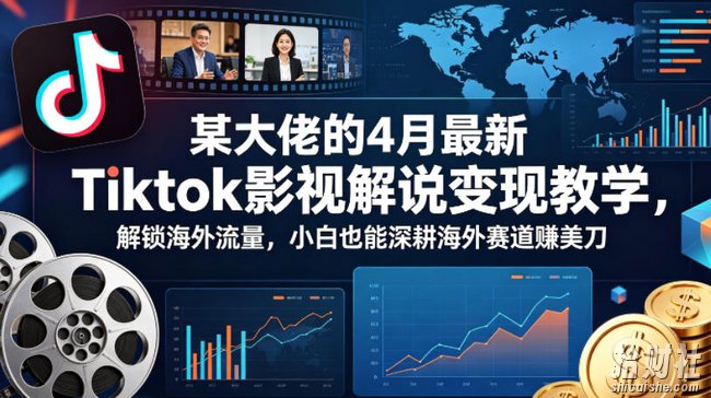某大佬的4月最新Tiktok影视解说变现教学,解锁海外流量,小白也能深耕海外赛道賺美刀(更新)