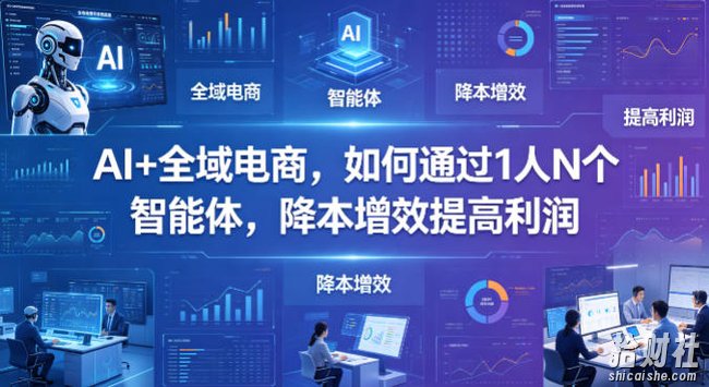 AI+全域电商,如何通过1人N个智能体,降本增效提高利润