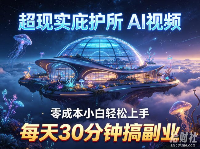 超现实庇护所AI视频项目拆解，零成本小白轻松上手，每天30分钟搞副业