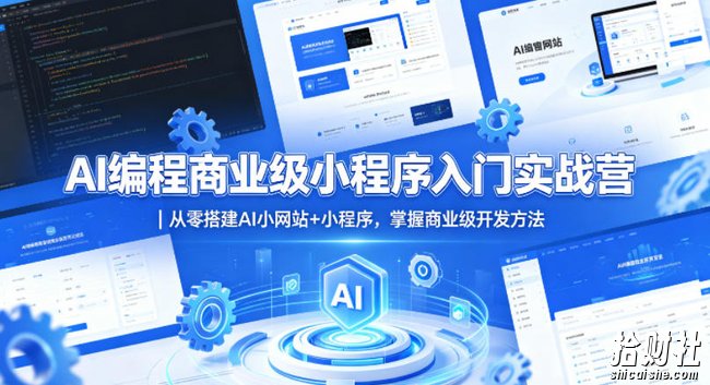 AI编程商业级小程序入门实战营|从零搭建AI小网站+小程序,掌握商业级开发方法