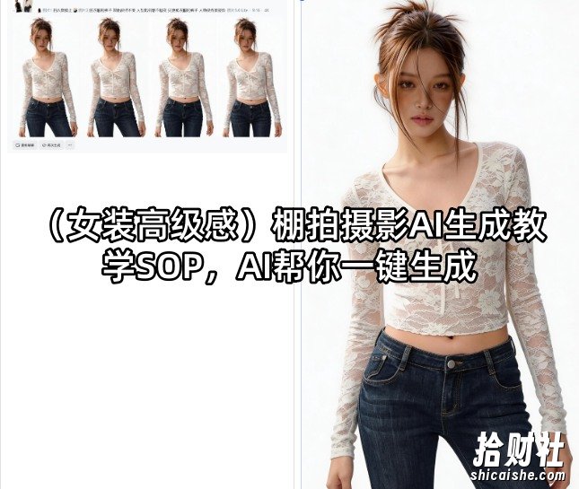 （女装高级感）棚拍摄影AI生成教学SOP，AI帮你一键生成