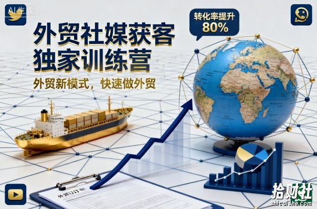外贸社媒获客独家训练营,外贸新模式,快速做外贸(更新26年4月)