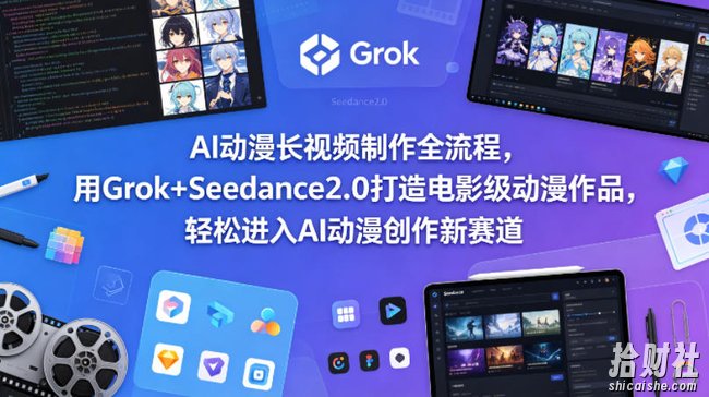 AI动漫长视频制作全流程,用Grok+Seedance2.0打造电影级动漫作品,轻松进入AI动漫创作新赛道