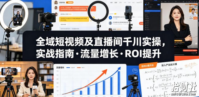全域短视频及直播间千川实操，实战指南·流量增长·ROI提升