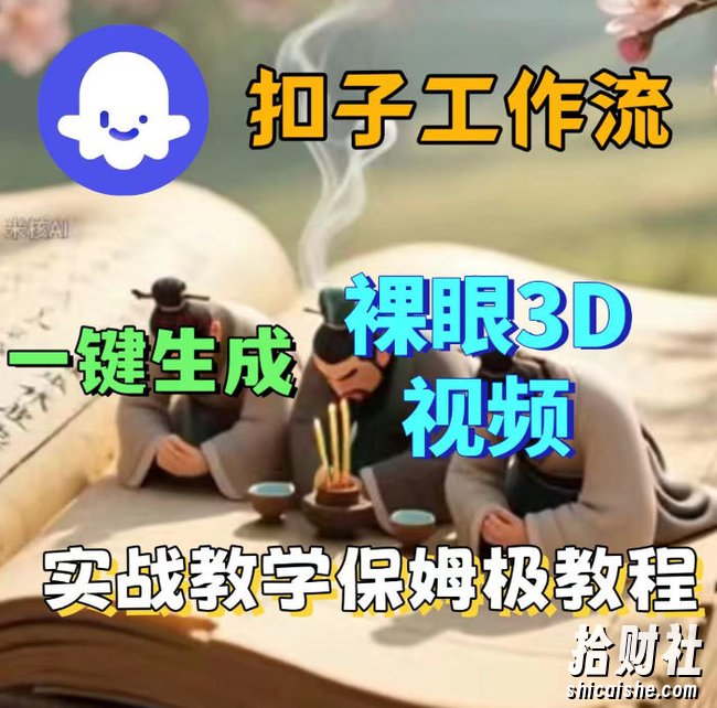 Coze扣子智能体工作流一键生成3D裸眼视频,保姆级搭建教学