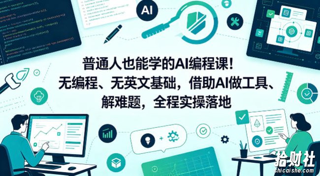 普通人也能学的AI编程课!无编程、无英文基础,借助AI做工具、解难题,全程实操落地