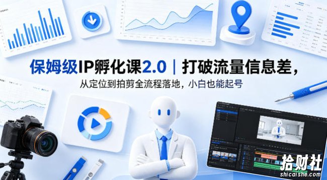 保姆级IP孵化课2.0|打破流量信息差,从定位到拍剪全流程落地,小白也能起号