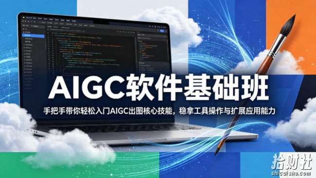 AIGC软件基础班,手把手带你轻松入门AIGC出图核心技能,稳拿工具操作与扩展应用能力