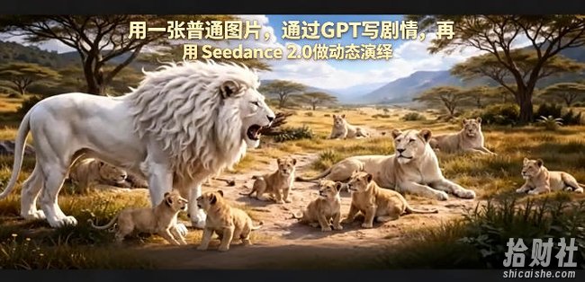 用一张普通图片，通过GPT写剧情，再用Seedance 2.0做动态演绎，居然能生成迪士尼风格搞笑动画