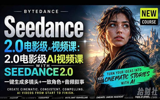 字节跳动的Seedance 2.0 AI电影视频生成制作教程,一键生成多镜头+一致角色+音频叙事-中英字幕