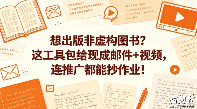 想出版非虚构图书?这工具包给现成邮件+视频,连推广都能抄作业!【原创双语字幕】