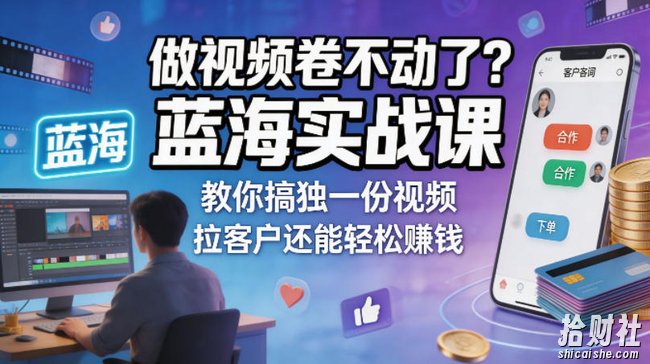 做视频卷不动了?蓝海实战课教你搞独一份视频,拉客户还能轻松賺钱!【原创双语字幕】